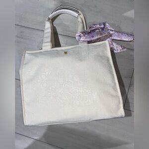 Victoria's Secret White Floral Tote